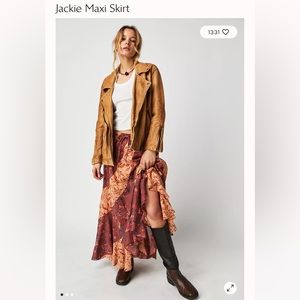 NWT Boho/ Flowy Floral Free People Jackie Maxi Skirt
